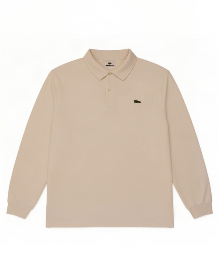Lacoste Langærmet Polo Shirt til mænd Størrelse 4 Medium Hvid