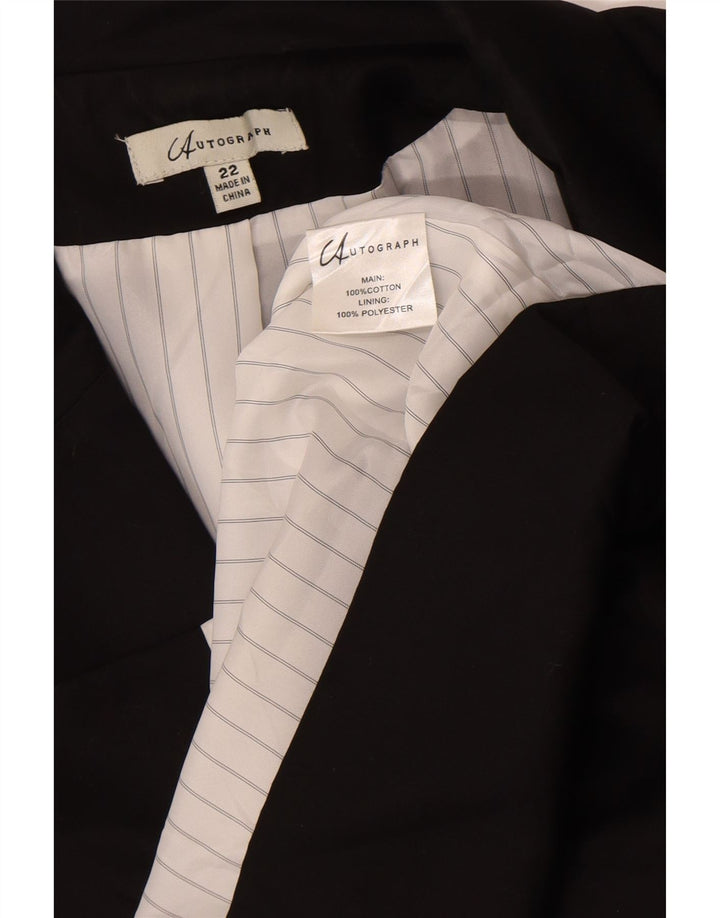 Marks & Spencer Dame Autograph 3 Button Blazer Jacket UK 22 3XL Sort