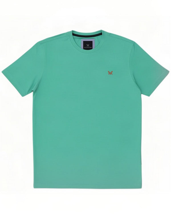 Crew Clothing Mens T-Shirt Top Large Turquoise Cotton