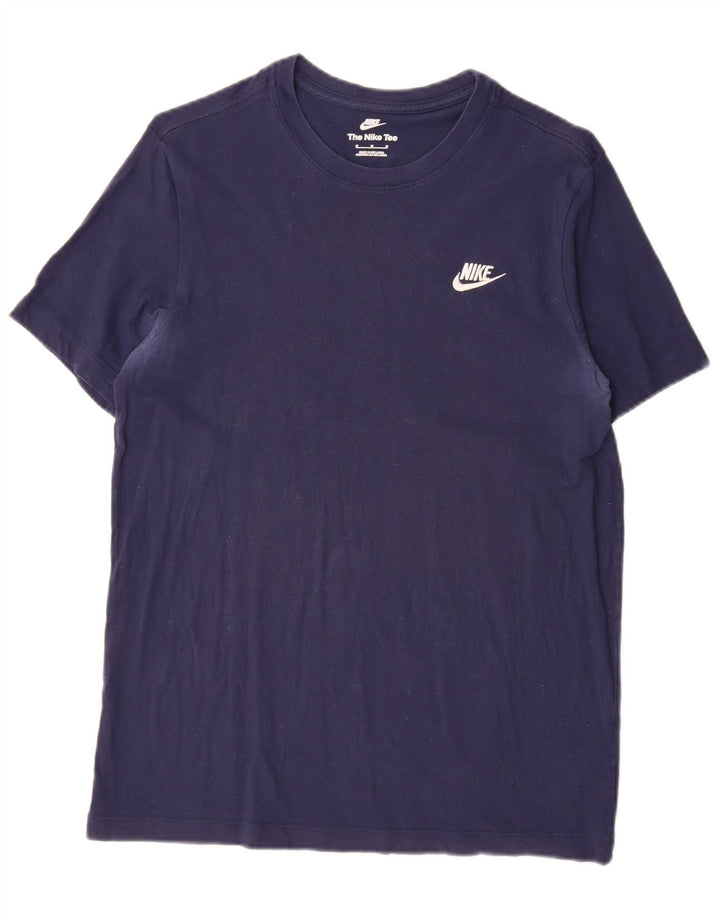 Nike Herre T-shirt Top Medium Marineblå Bomuld