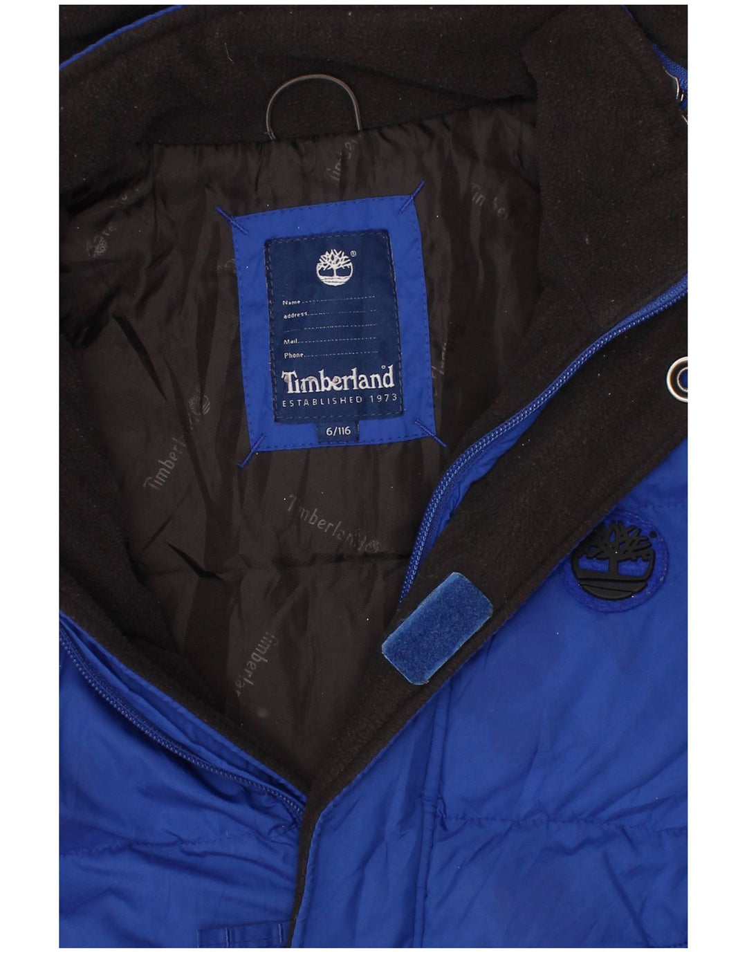TIMBERLAND hættejakke til drenge 5-6 år blå polyester