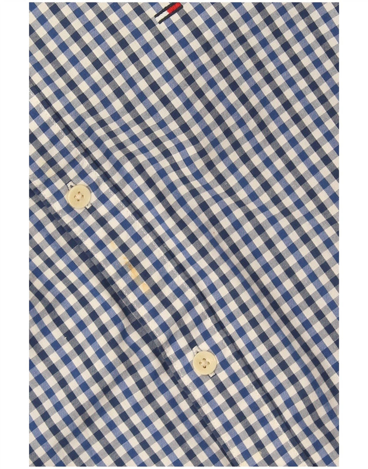 Tommy Hilfiger Herre Regular Fit skjorte XL Blue Gingham Cotton