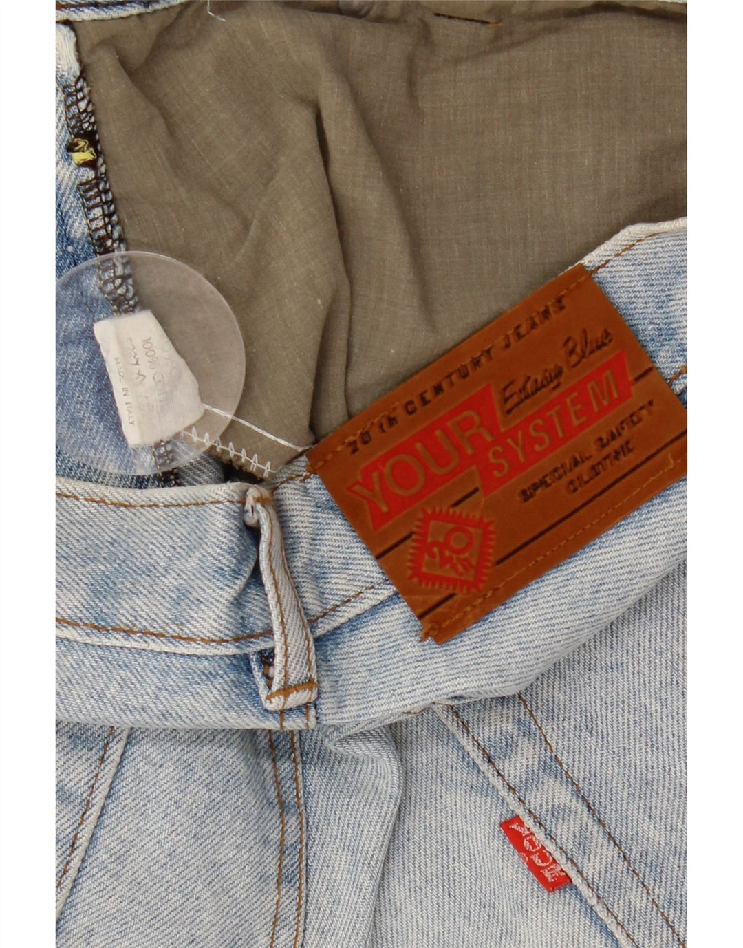 Vintage Straight Jeans til mænd W34 L30 blå bomuld