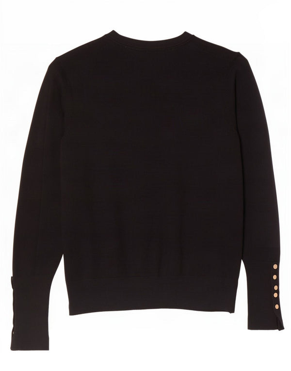 Zara Dame Cardigan Sweater UK 14 Stor Sort Viscose
