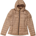 Calvin Klein Polstret hættejakke til kvinder UK 10 Lille beige polyester