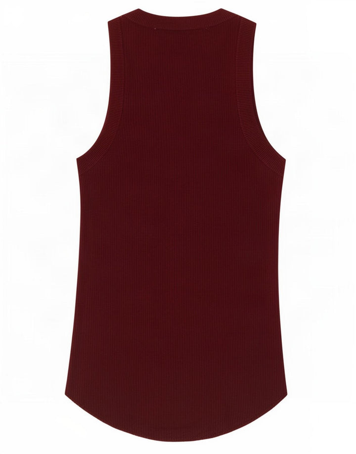 Zara Damevest Top UK 8 Small Maroon Viscose