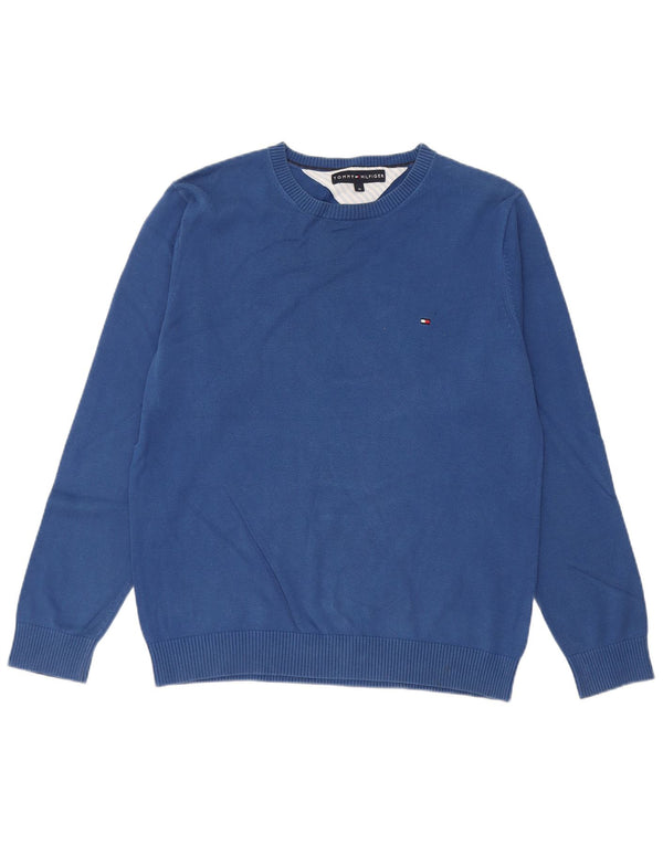 Tommy Hilfiger Herre Regular Fit Crew Neck Jumper Sweater Medium Blue Bomuld