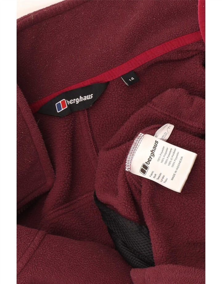 Berghaus Dame Fleecejakke UK 14 Stor Burgundy Polyester