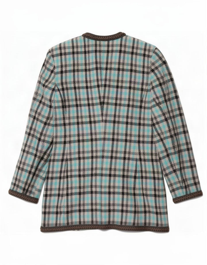 Vintage dame 3-knaps blazerjakke IT 44 Medium flerfarvet ternet
