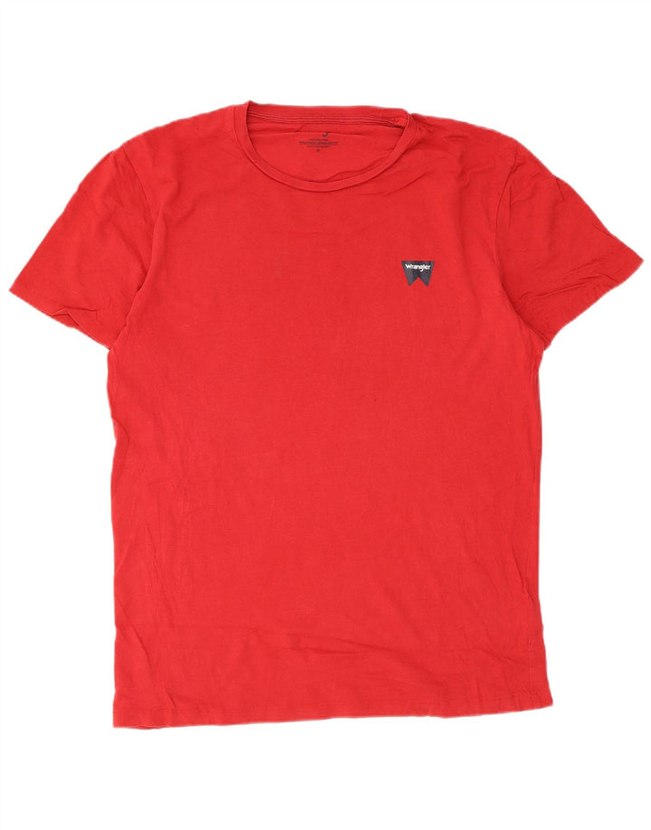 Wrangler Herre T-shirt Top Medium Rød Bomuld