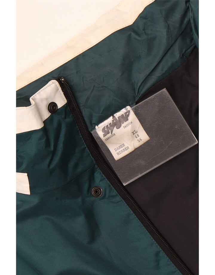 Shamp Regnjakke med hætte til mænd EU 56 XL Grøn Colourblock Polyamid
