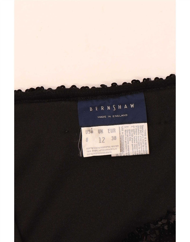 Bernshaw Womens Off Shoulder Bodysuit UK 12 Medium Black Acryl