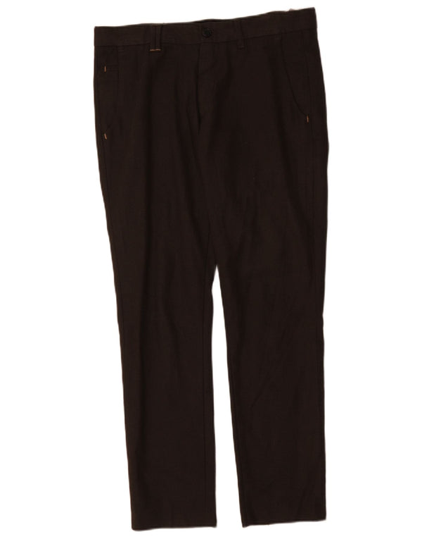 Zara Herre Slim Chino Bukser EU 38 Small W30 L29 Sort Bomuld