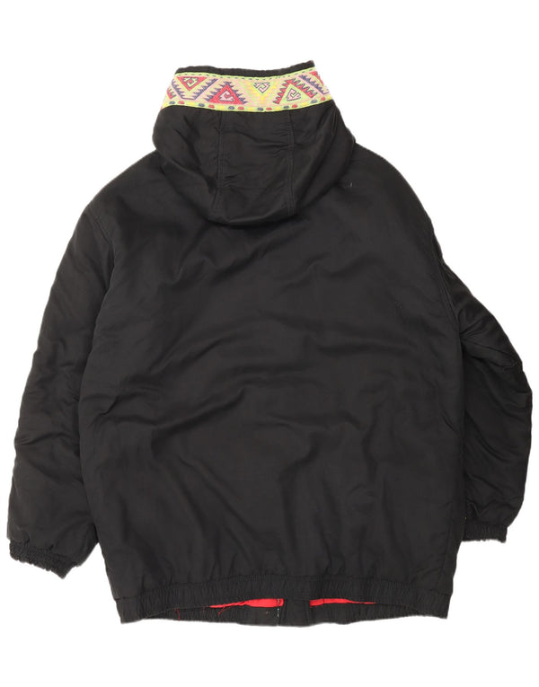 Valentino Herre Hooded Windbreaker Jacket US 42 XL Sort Geometrisk Polyester