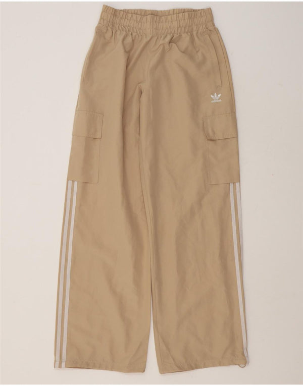 Adidas Cargo Træningsdragt Bukser til kvinder UK 8/10 Small Beige Polyester