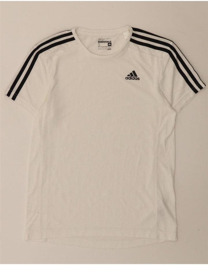 Adidas Dame Climalite T-Shirt Top UK 10 Small White Polyester