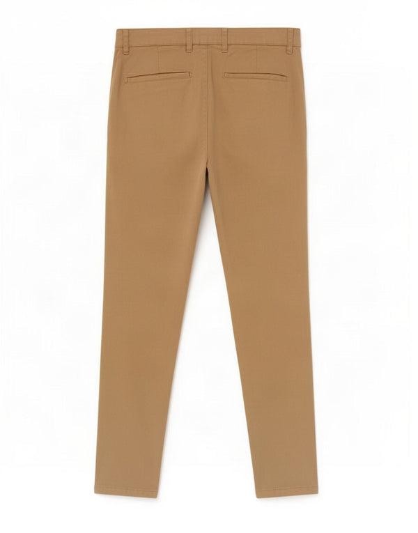 Zara Herre Skinny Chino Bukser EU 42 Large W32 L29 Beige Bomuld