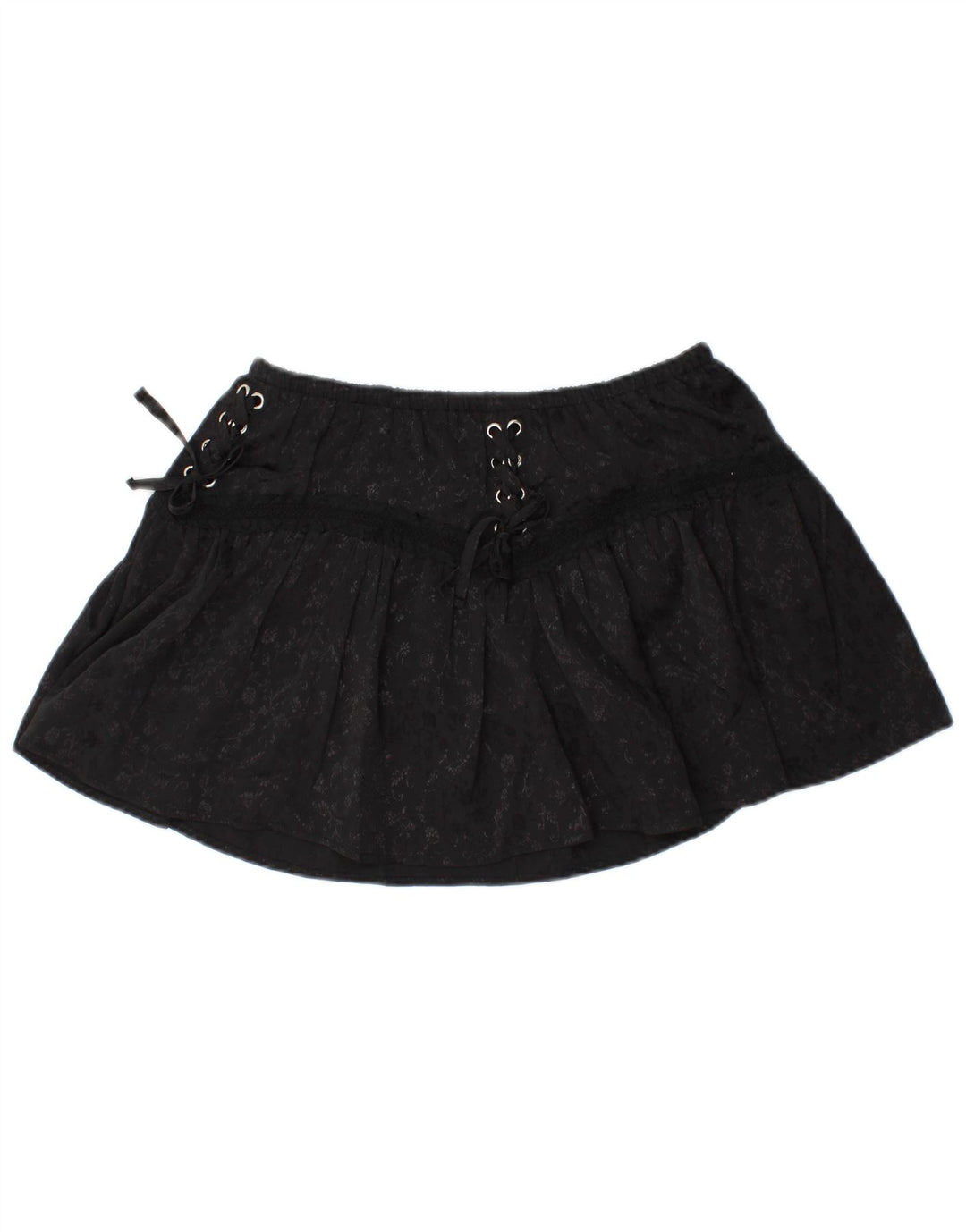 Miss Selfridge Womens Skort UK 14 Large Black Floral Polyester