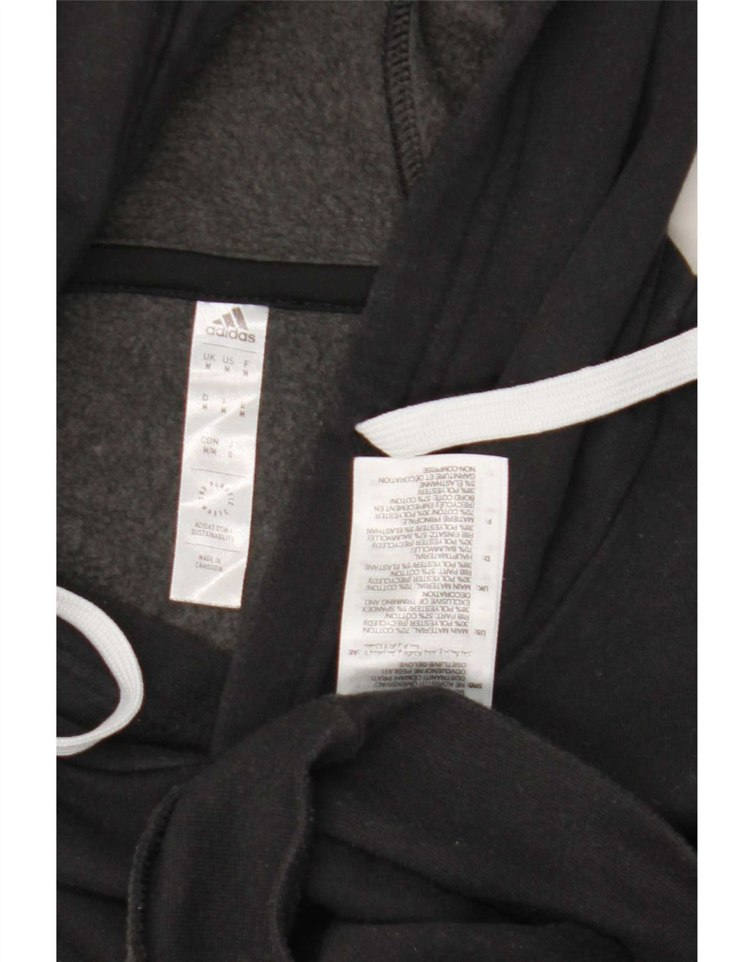 Adidas Herre hættetrøje Jumper Medium Sort Bomuld