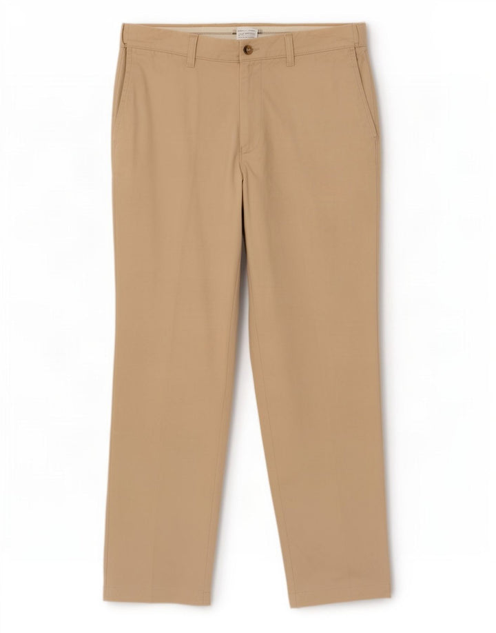 Marks & Spencer Herre Regular Chino Bukser W34 L31 Beige Bomuld