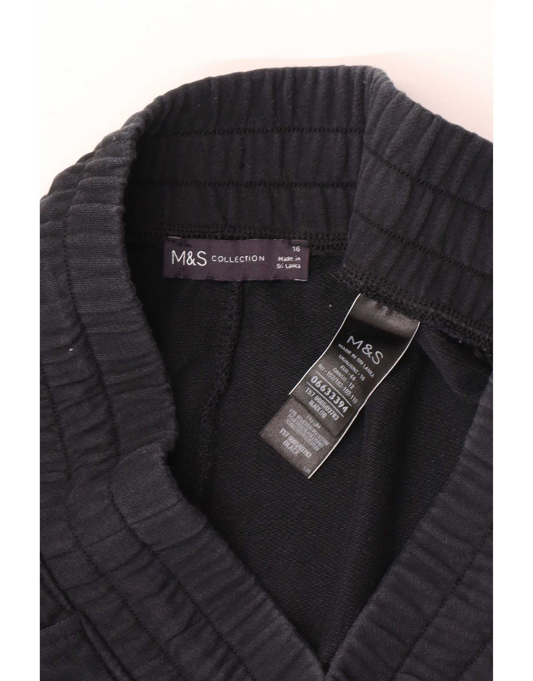 Marks & Spencer Sportsshorts til kvinder UK 16 Large Black Bomuld