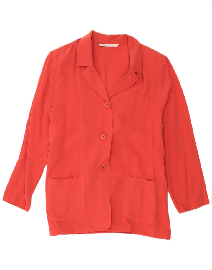 Marks & Spencer Dame Standard Fit 3-knaps blazerjakke UK 20 2XL Rød