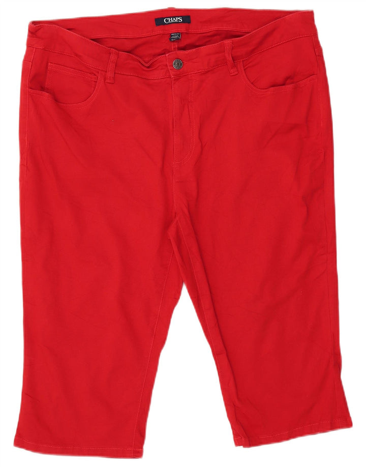 CHAPS Bermuda Shorts til kvinder US 18 2XL W38 Rød Bomuld