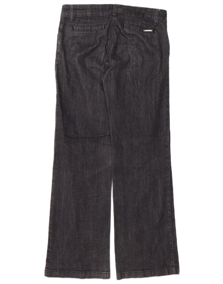 WALLIS Dame Bootcut Jeans UK 12 Medium W32 L32 Sort Bomuld