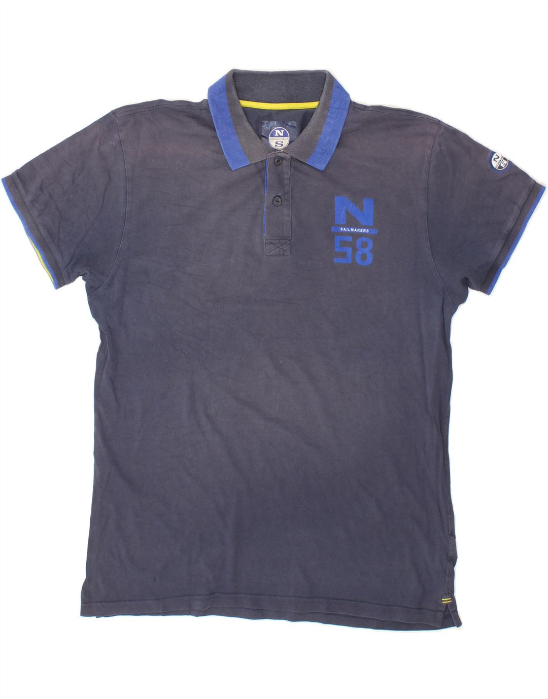 NORTH SAILS Herre Sailmakers Polo Shirt 2XL Navy Blue Cotton