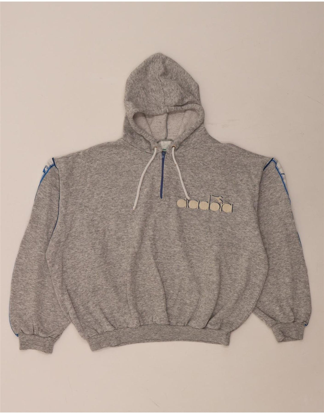 DIADORA Oversized grafisk hættetrøje til kvinder UK 12 mellemgrå