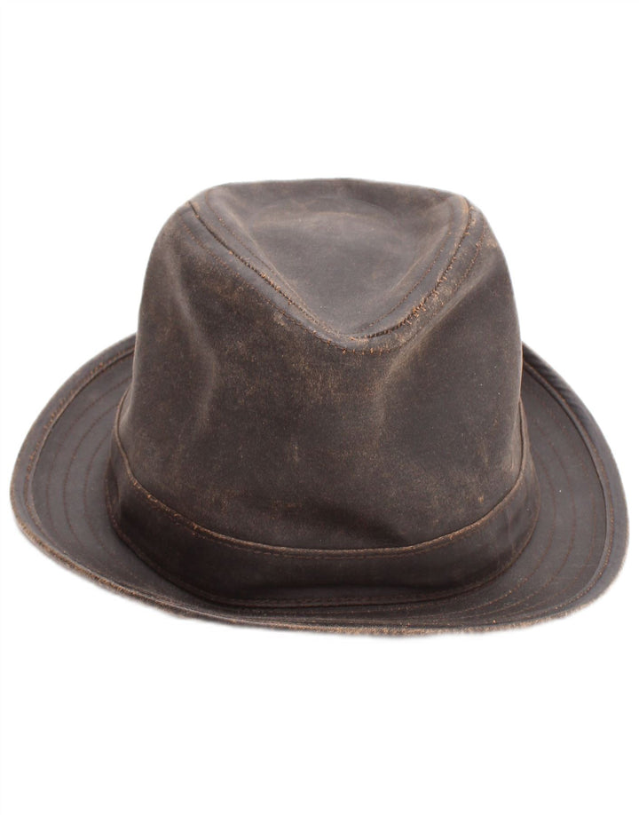 Stetson Herre vokset bomuld Fedora Hat Medium Brun Bomuld