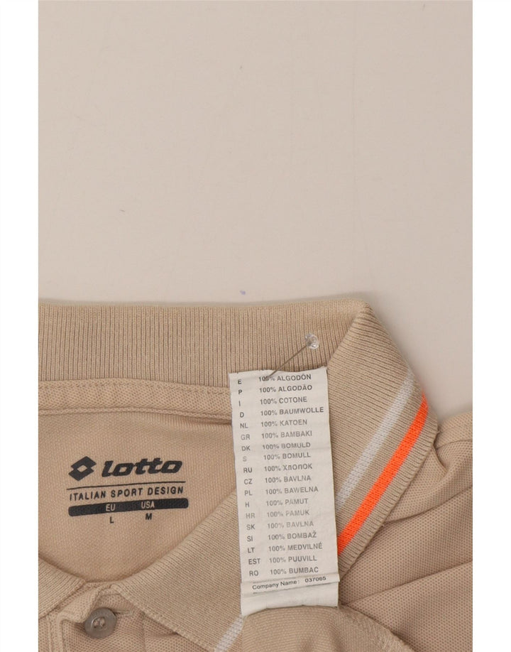 Lotto Herre Polo Shirt Stor Beige Bomuld