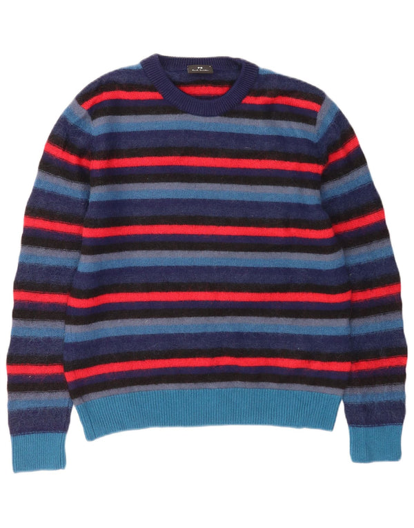 Paul Smith Dame Crew Neck Jumper Sweater UK 10 Small Multicolored
