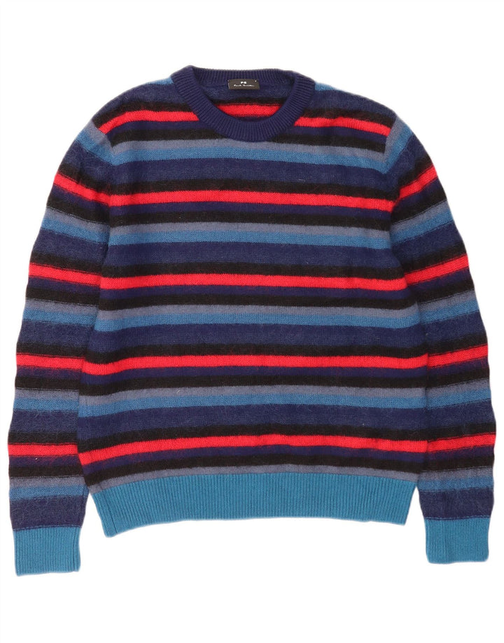 Paul Smith Dame Crew Neck Jumper Sweater UK 10 Small Multicolored