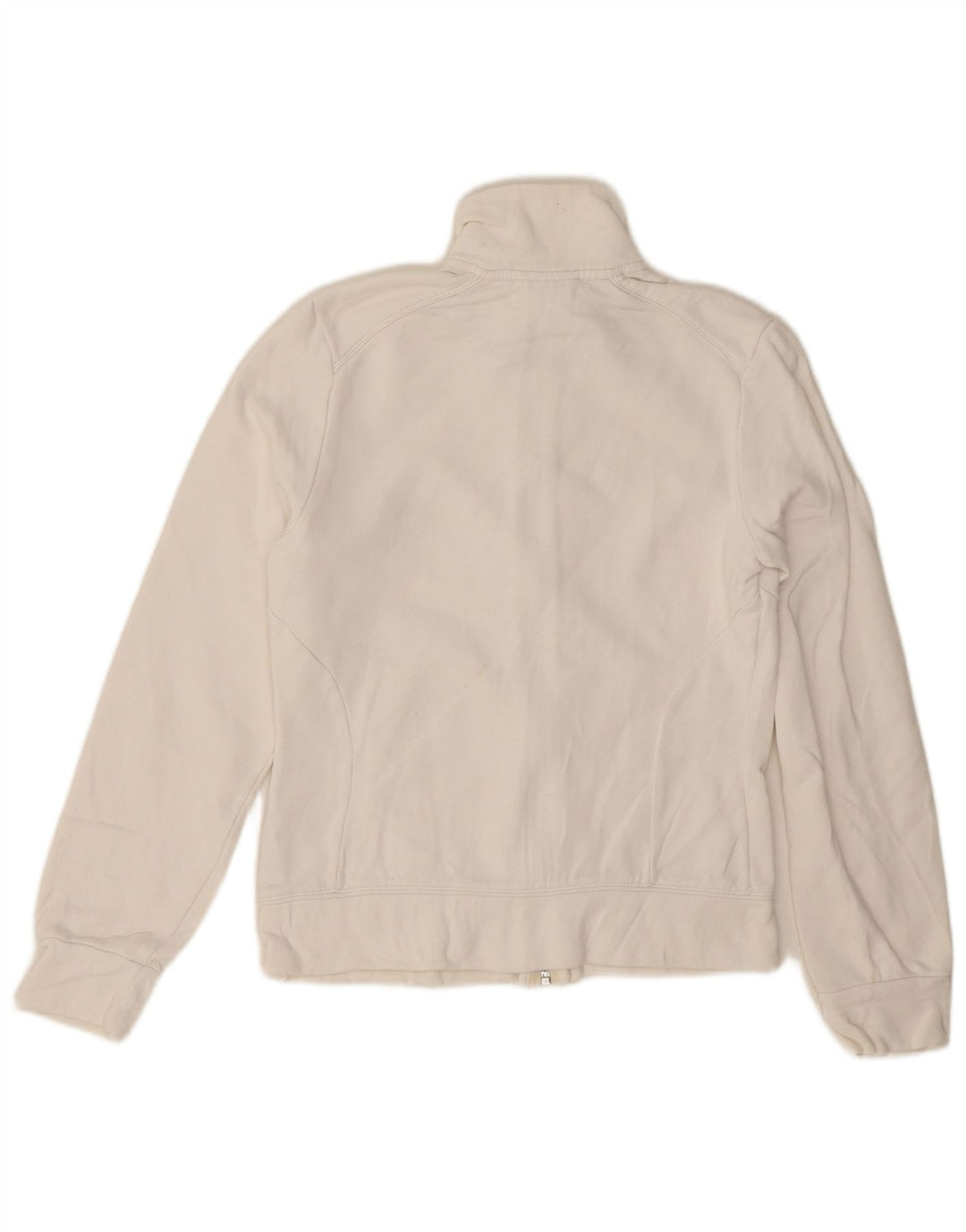 Adidas Womens Tracksuit Top Jacket UK 12 Medium  White Cotton
