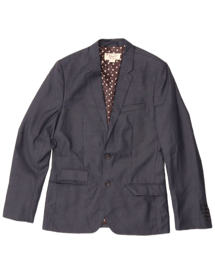Penguin Herre 2 Button Blazer Jacket UK 36 Small Navy Blue Polyester
