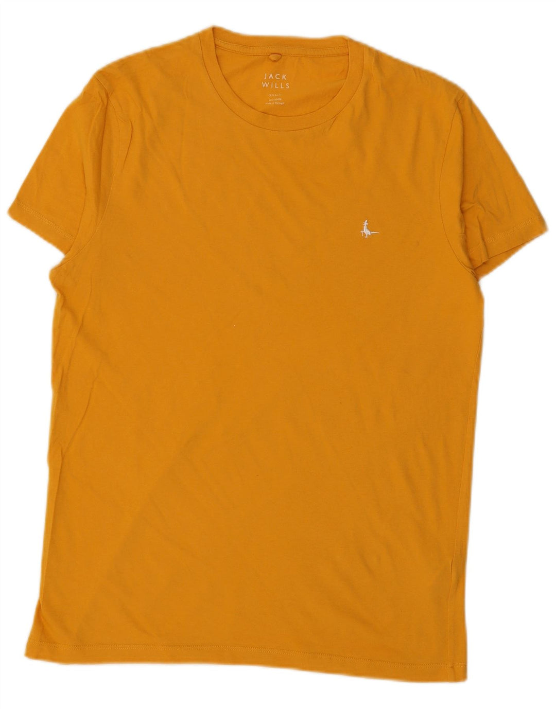 JACK WILLS Herre T-Shirt Top Lille Gul Bomuld