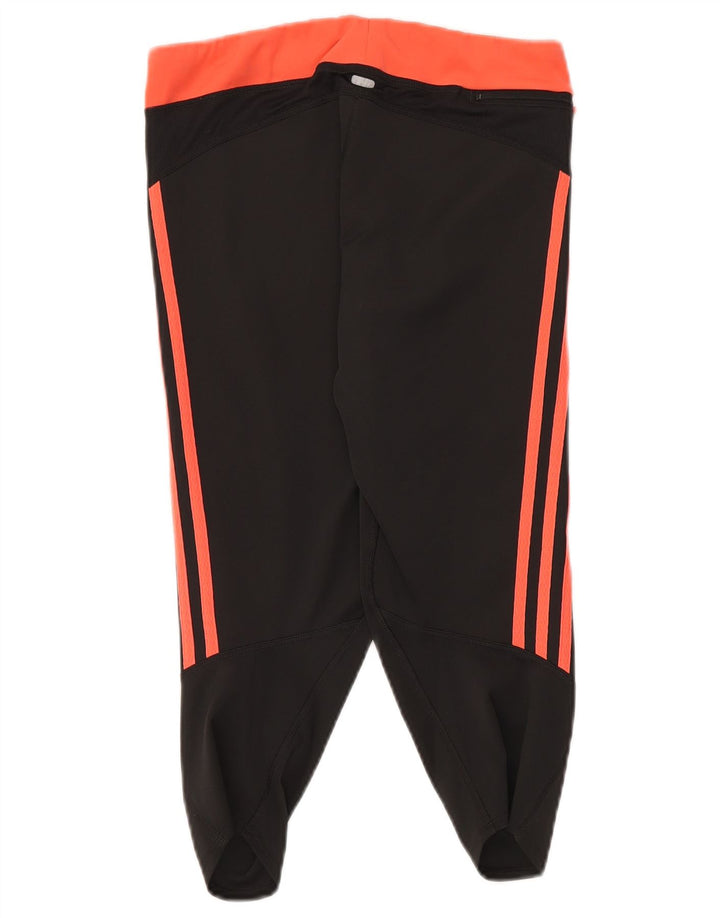 Adidas Dame Climalite Capri Leggings UK 14 Medium Sort Colourblock