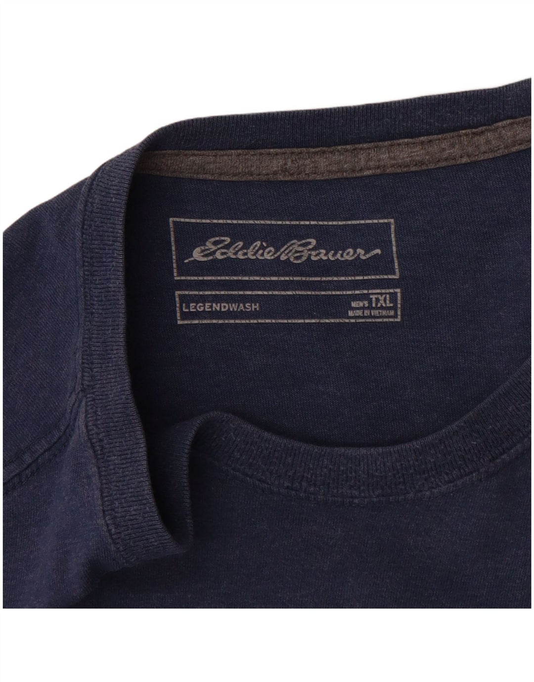 Eddie Bauer Herre høj T-shirt top XL marineblå bomuld