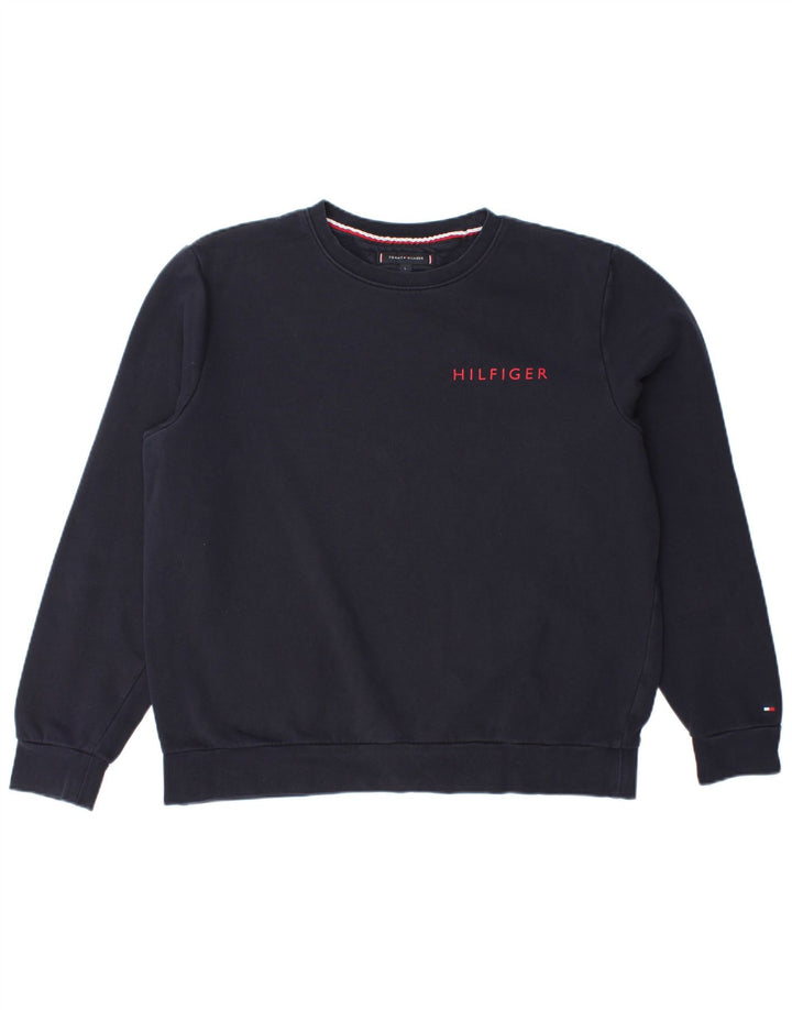 Tommy Hilfiger Herre Sweatshirt Jumper Large Navy Blue