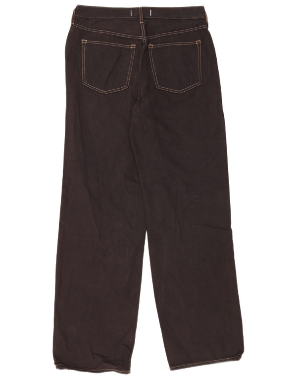 Abercrombie & Fitch Dame Højtaljede løse jeans US 10 Large W30 L32 Sort