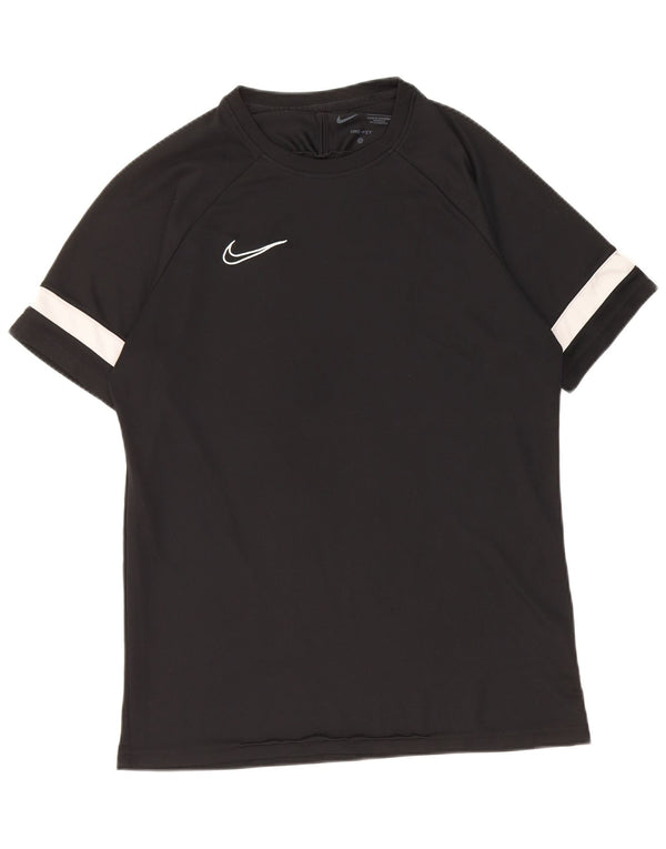 Nike Herre Dri Fit Grafisk T-Shirt Top Stor Sort Colourblock