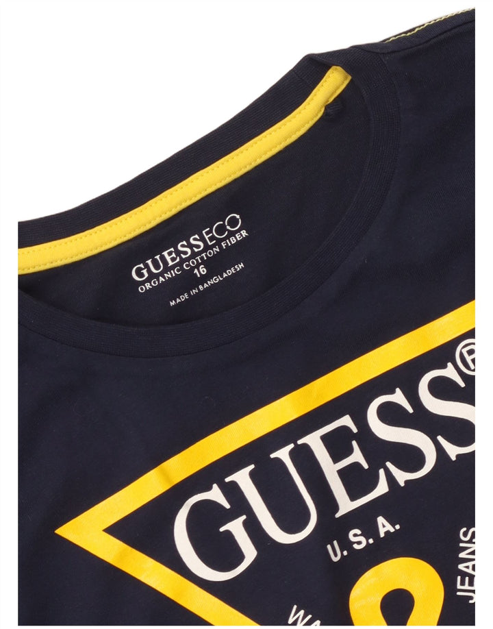 Guess drenge grafisk t-shirt top 15-16 år marineblå