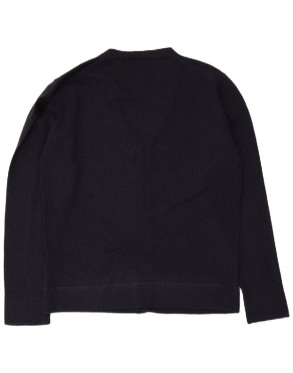 Blauer Dame Cardigan Sweater UK 14 Large Navy Blue Wool