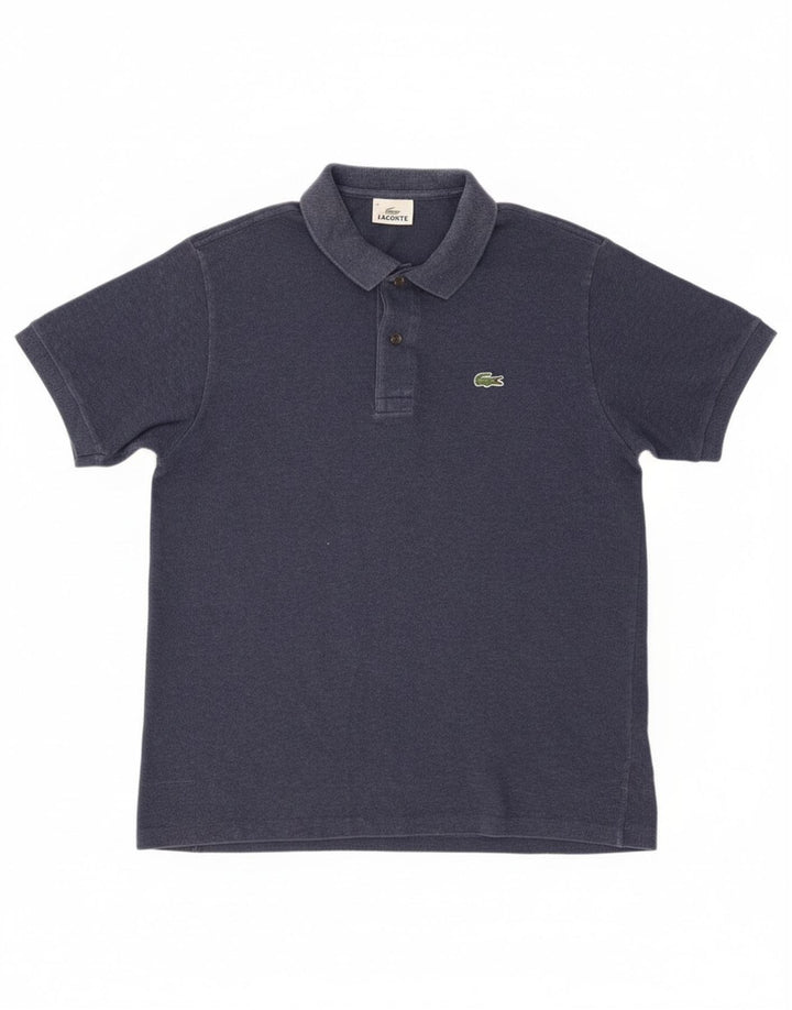 Lacoste herre poloshirt størrelse 4 Medium marineblå bomuld