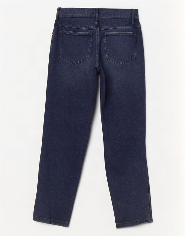 Roccobarocco Dame Crop Straight Jeans IT 42 Medium W28 L25 Marineblå