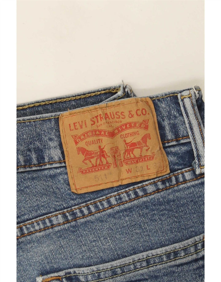 Levi's Herre 511 Slim Jeans W31 L32 Blå Bomuld