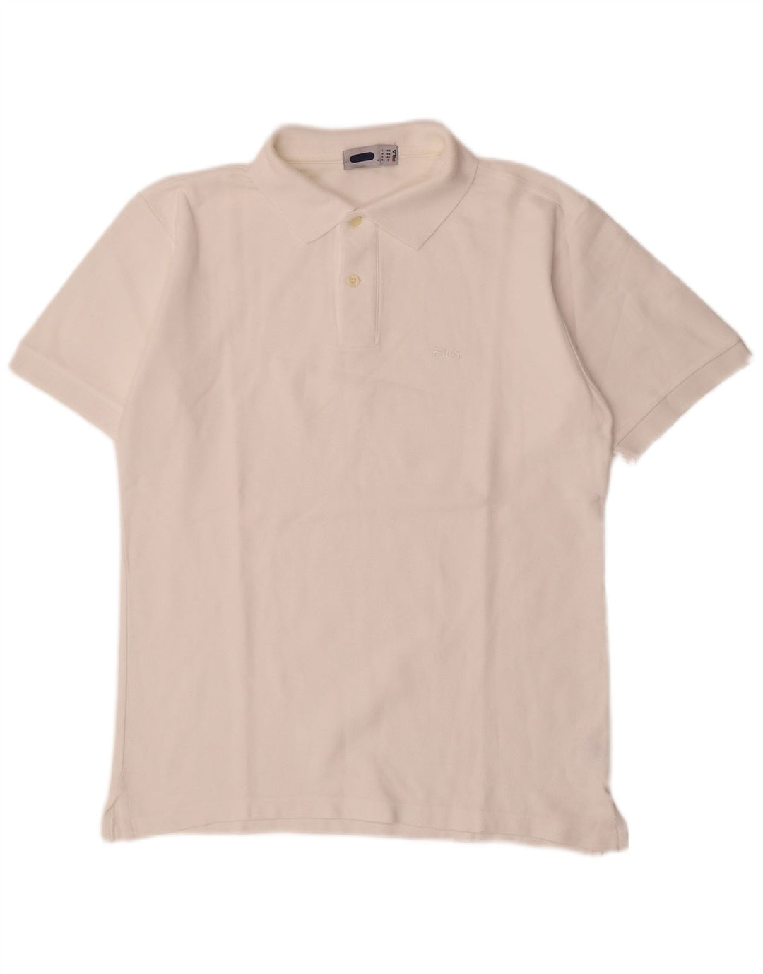 Fila Poloskjorte til mænd IT 48 Medium Hvid Bomuld