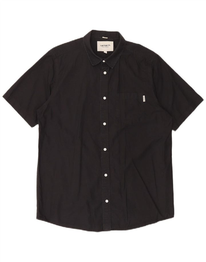Carhartt Kortærmet Herreskjorte Medium Sort Bomuld