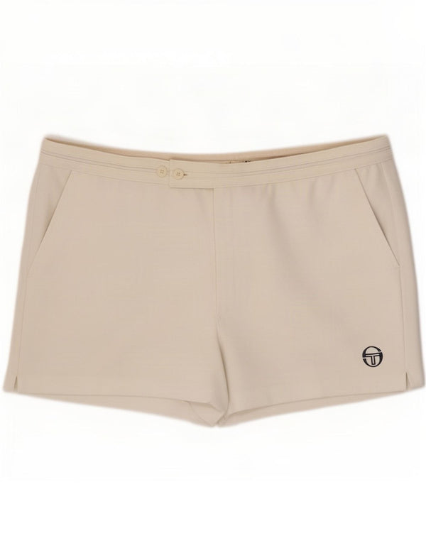 Sergio Tacchini Herre Casual Shorts IT 58 4XL W40 Hvid Polyester